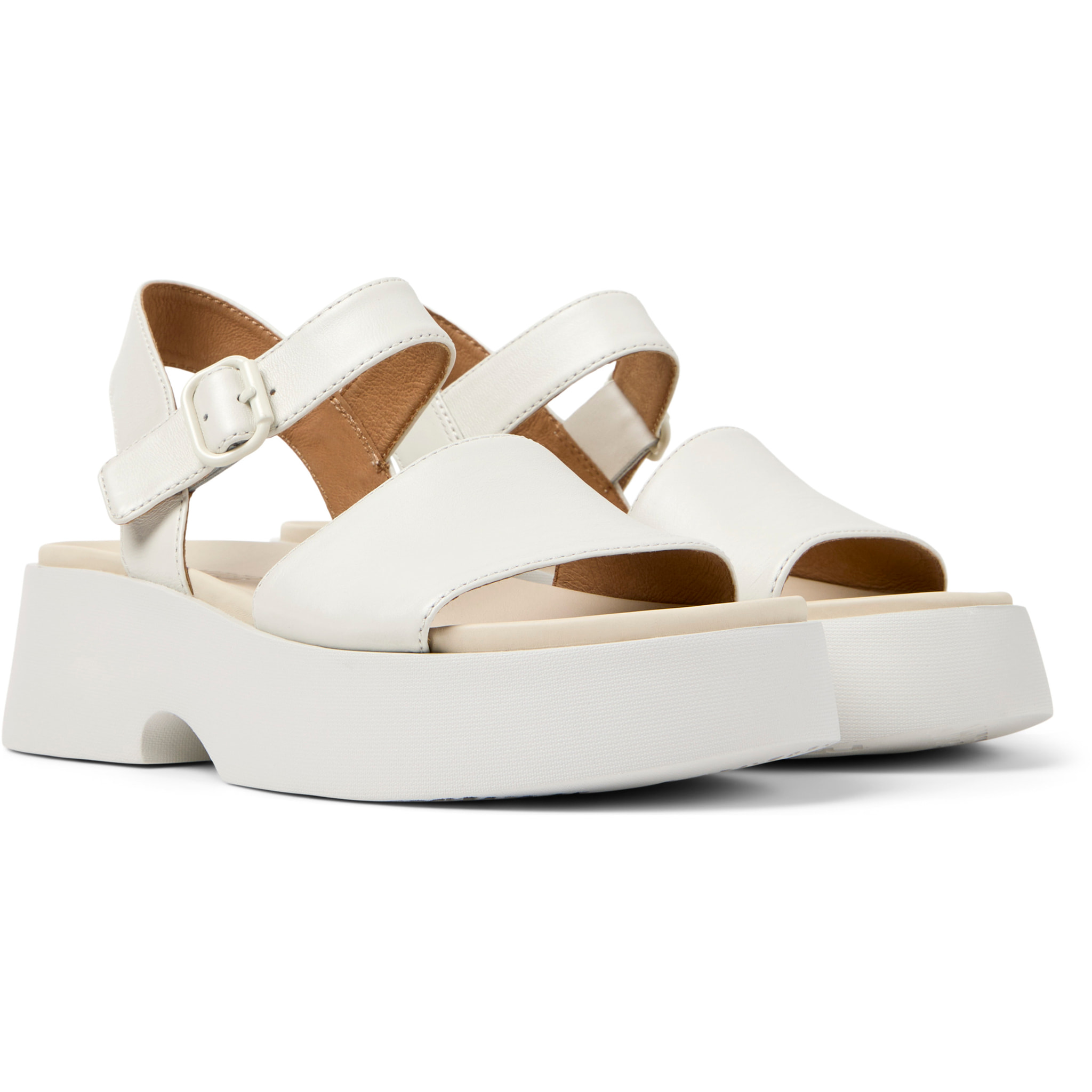 Sandalias - CAMPER Tasha - Blanco - Cuero liso