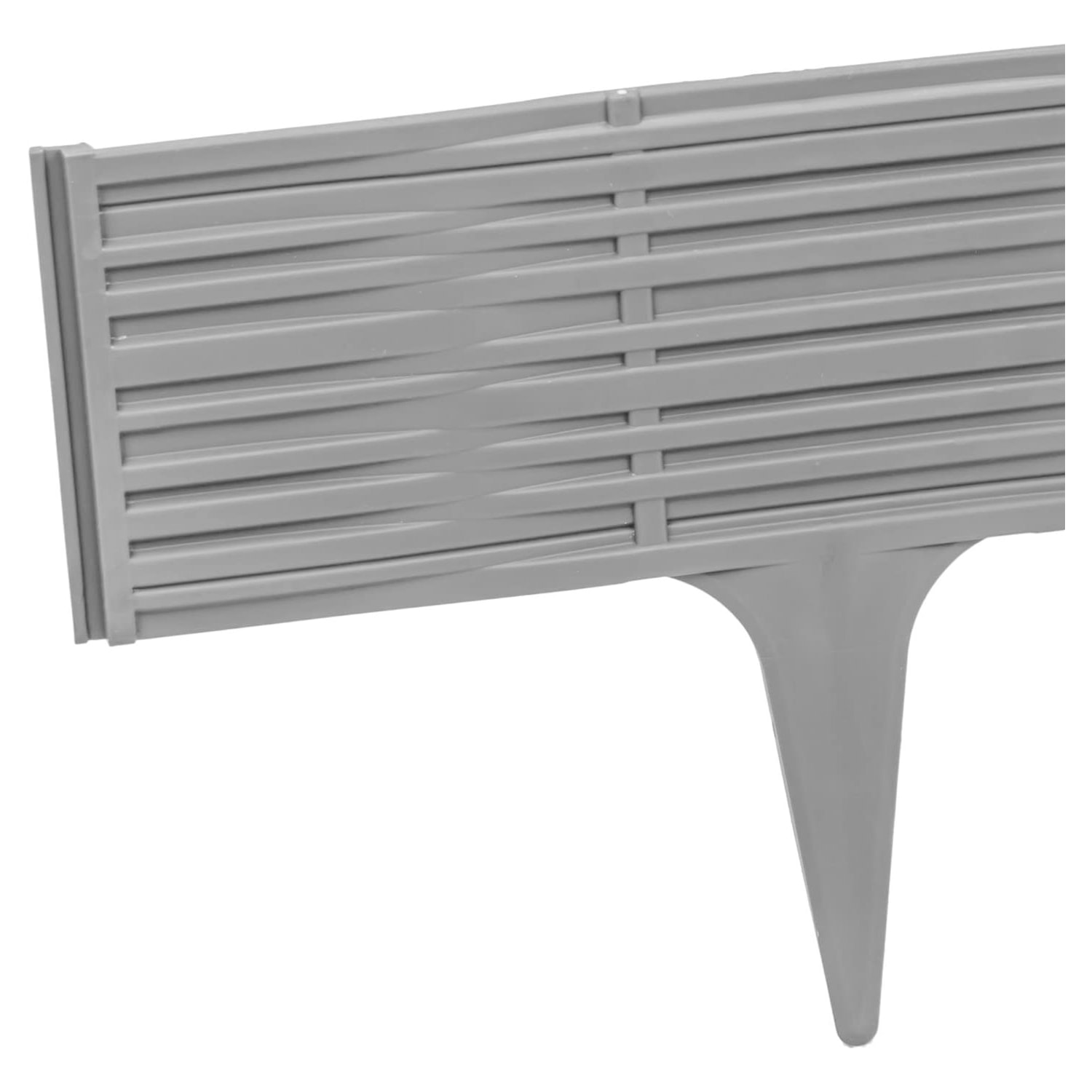 Frontera de cesped ibra para jardin de plastico 390 cm (78,55 x 18,65 cm pieza) en color gris