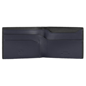 Cartera Hombre Piel Jaslen Lyon Negro-Azul