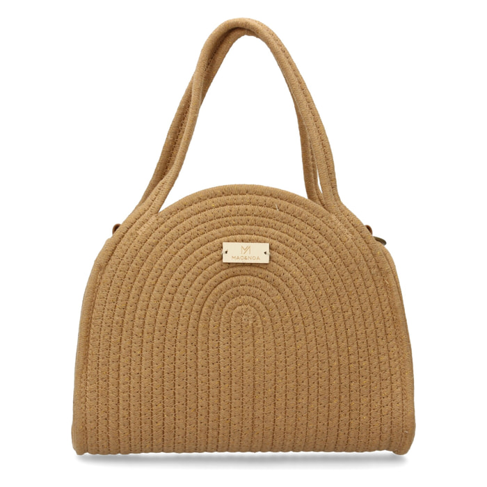 Bolso de hombro para mujer, material de rafia, diseño elegante y moderno ideal para verano