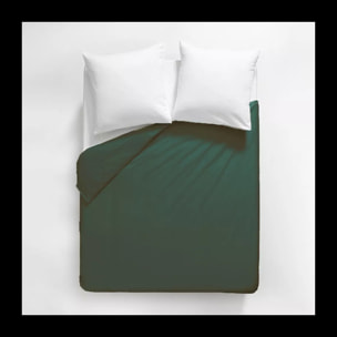 Housse de couette satin de coton uni vert Ava uni sauge