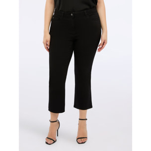 Fiorella Rubino - Jeans kick flare lavaggio dark - Nero