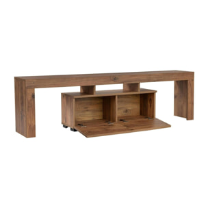 Banc TV moderne avec rangement - finition effet pin MARFA