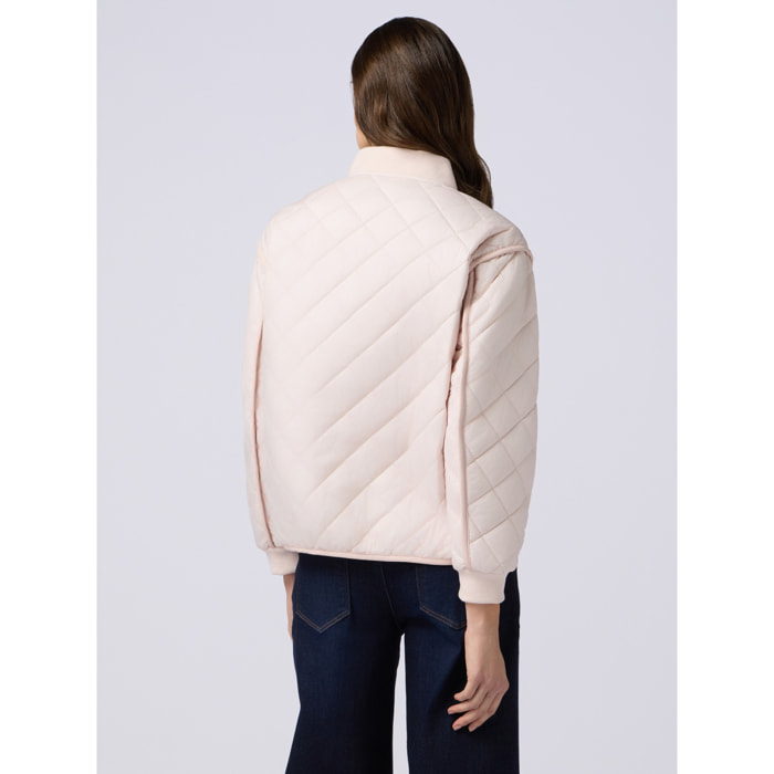 Oltre - Bomber lightweight trapuntato - Rosa