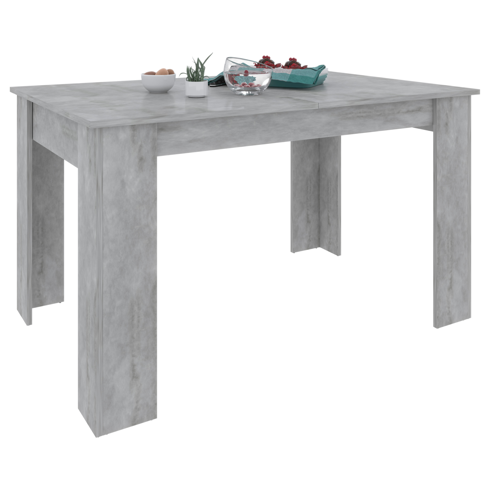 Tavolo da Pranzo Allungabile Estensibile Fino a 190 cm Tavolino Per 6 Persone Salotto Soggiorno Salone Design Moderno 190 x 78 x 90 cm Grigio