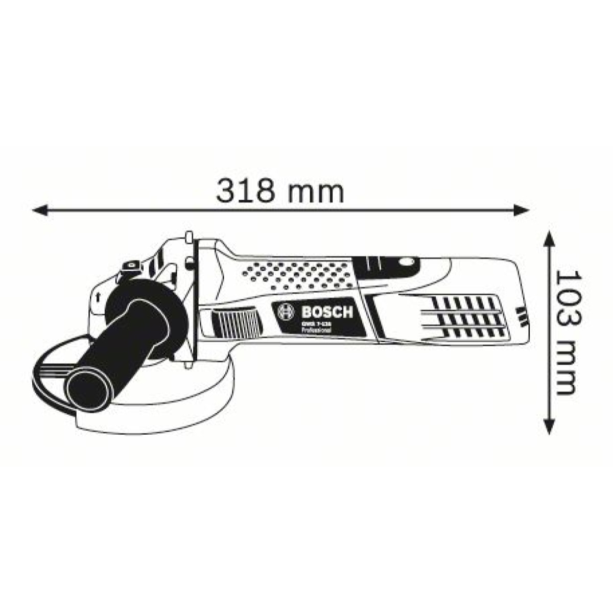 Kit spécial carrelleur BOSCH - meuleuse GWS 7-125 + 2 disques diamant + 1 sac de transport - 06159975H2