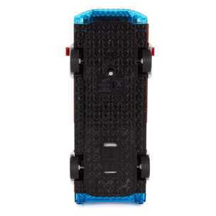 Autopompa con luci ed effetti sonori. Da costruire, 70 pezzi. Funzionamento a inerzia di retrocesso.