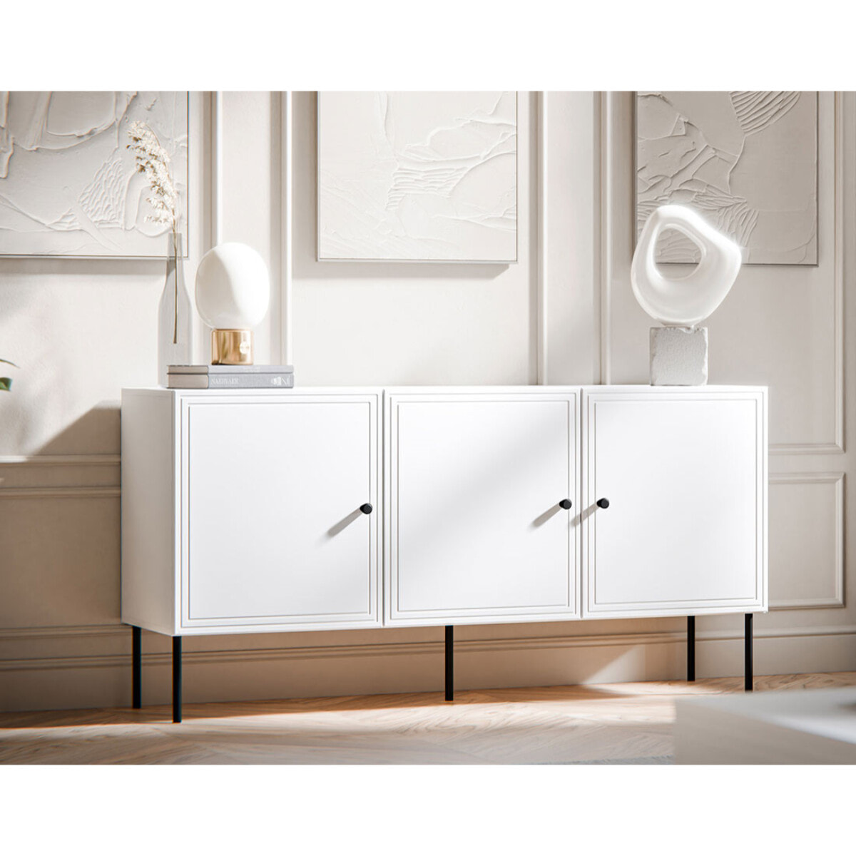 Lavaggi - buffet bas - 3 portes - 150 cm - Blanc