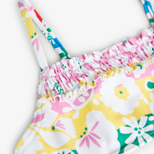 Bikini estampado con flores de color rosa, Bikini, niña