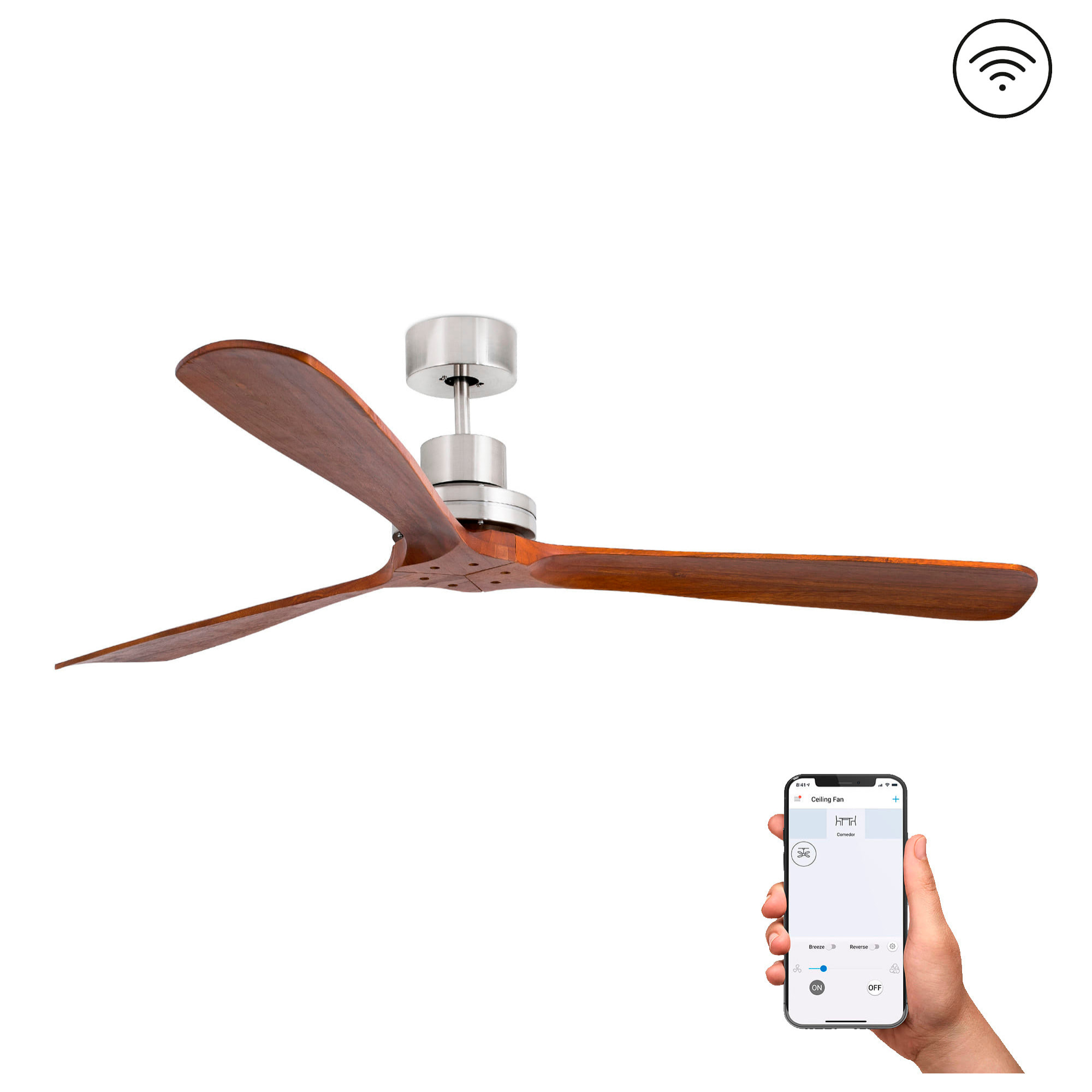 LANTAU XL Ventilatore nichel opaco DC SMART