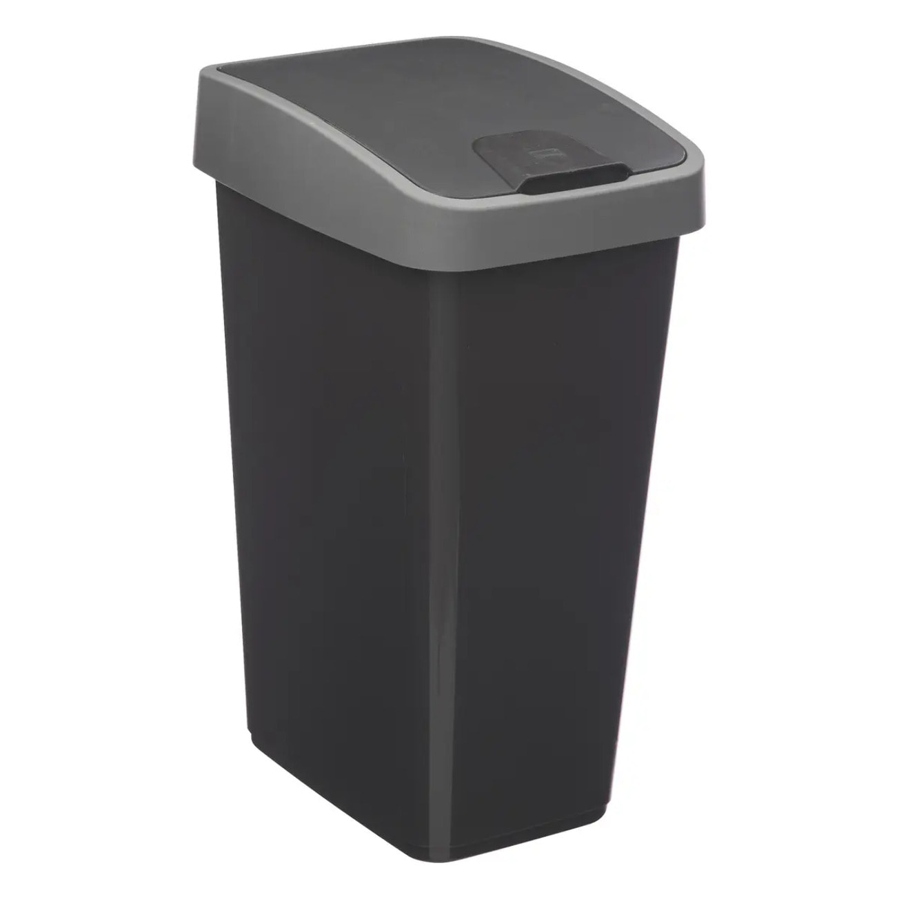 Poubelle 2 ouvertures plastique 25L gris