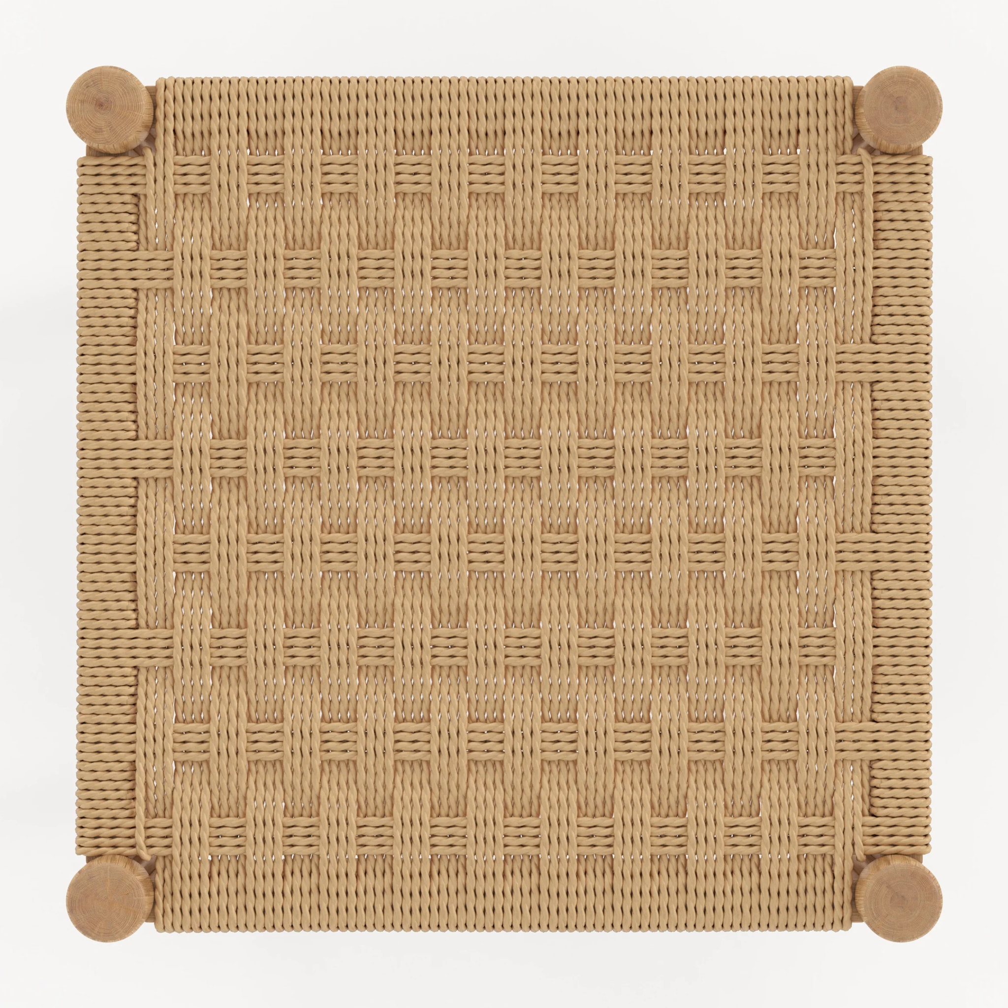 Tabouret pour îlot central 65 cm en tressage et bois - Kepler