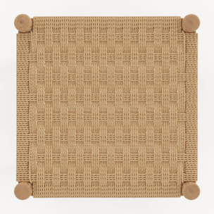 Tabouret pour îlot central 65 cm en tressage et bois - Kepler