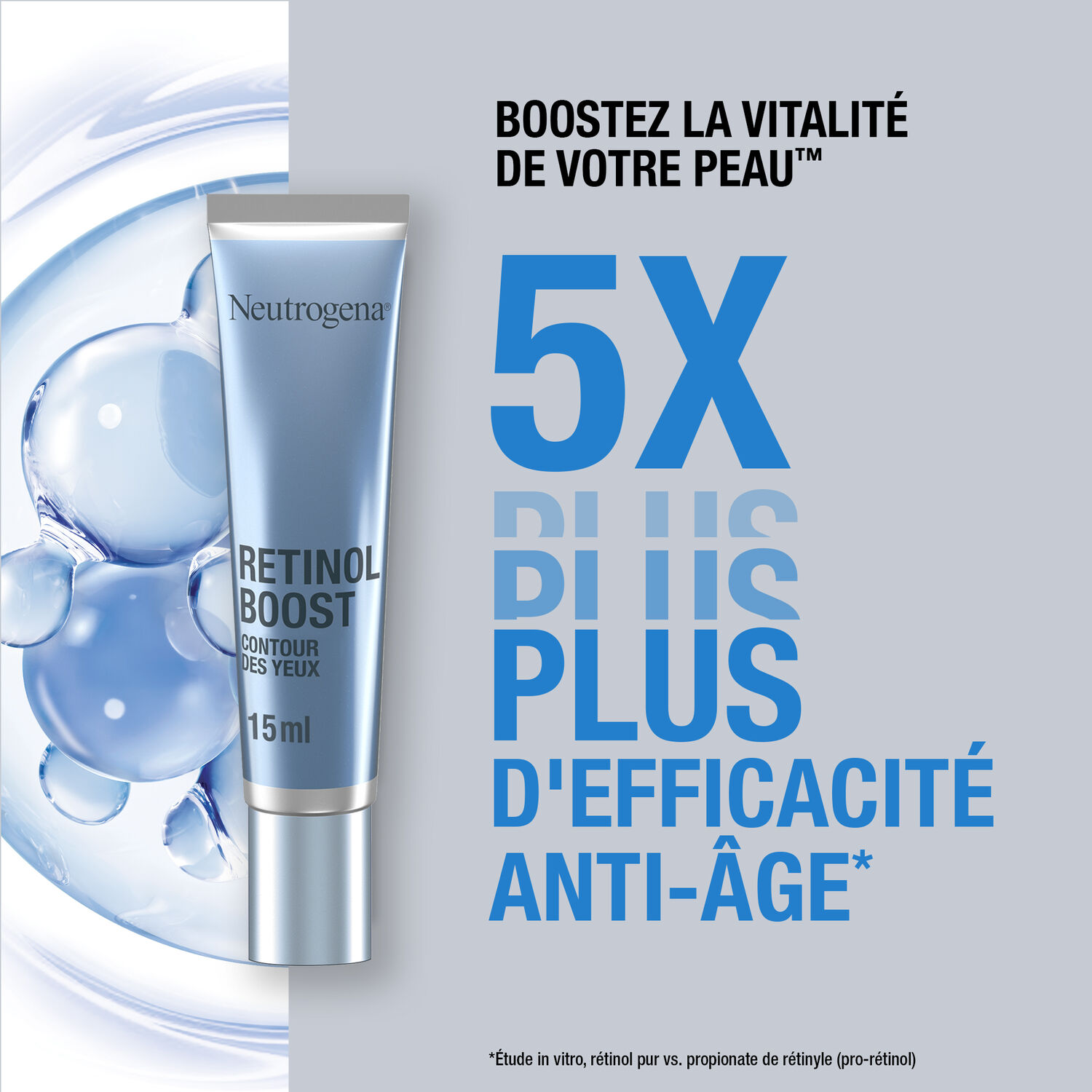 Retinol Boost - Contour des Yeux Anti-Rides Anti-Âge 15ml