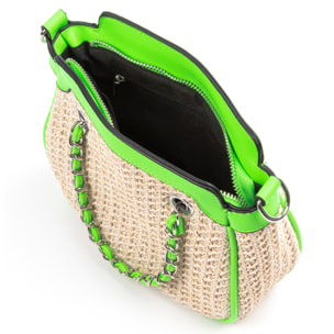 Barletta Borsa a tracolla Donna. Tessuto Paglia Pelle Sintetica PU