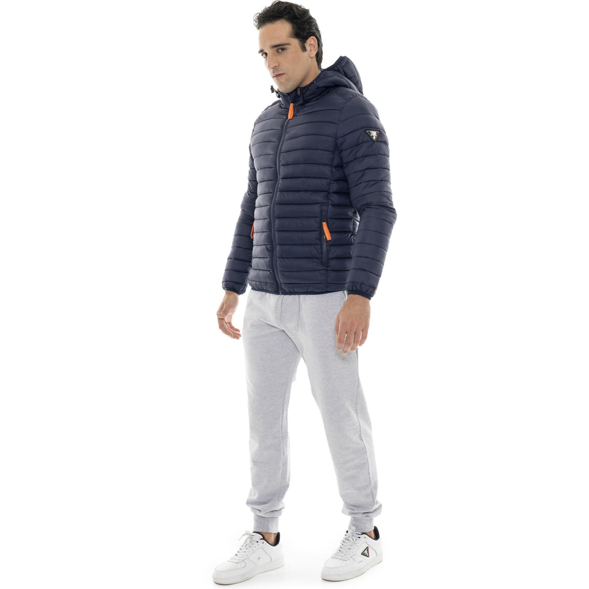 Plumífero de invierno para hombre "Basic" con cremallera y capucha