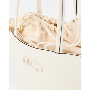 Shopper destrutturata con cuciture monogramma