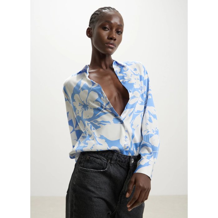 Camicia fantasia in raso
