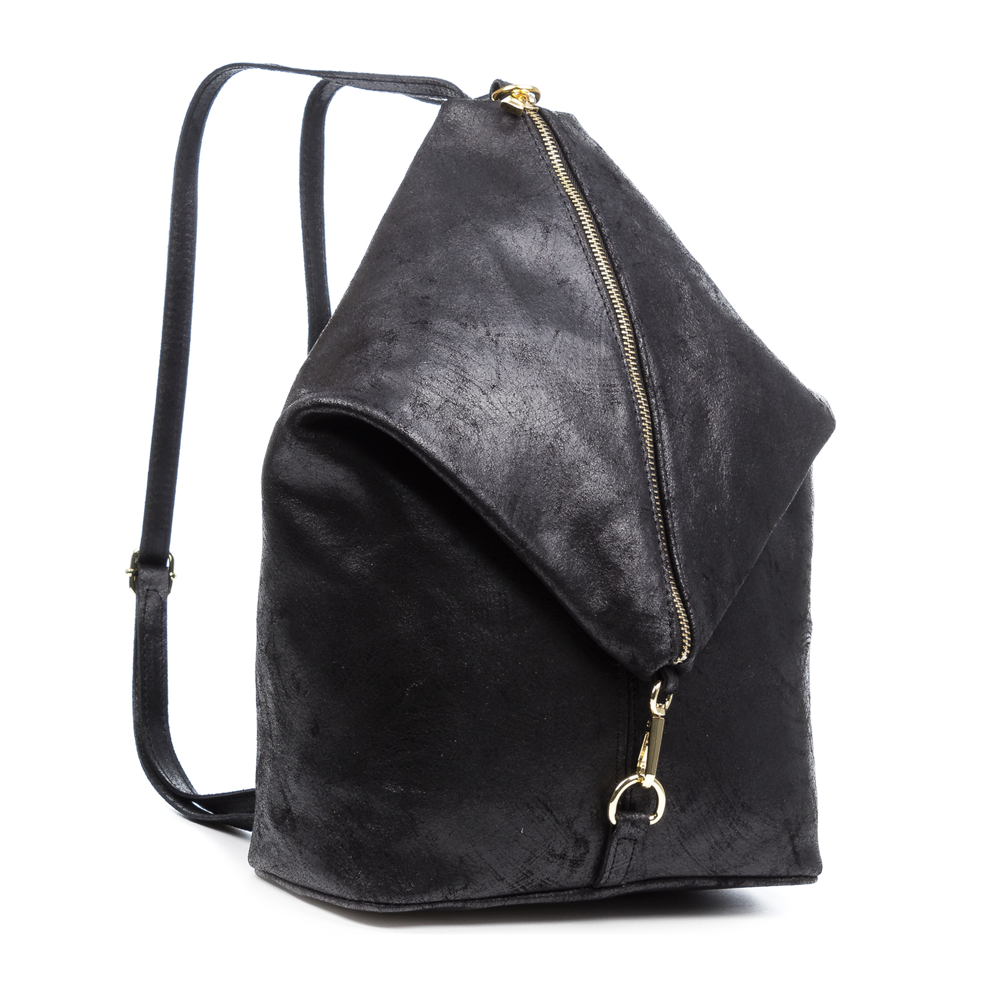 Lorena Bolso mochila Mujer.Piel auténtica Gamuza Lavado a la Piedra