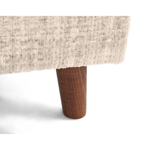 Rune - pouf en velours texturé - Beige