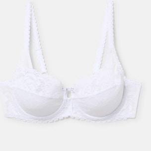 Sujetador con aros balconet de encaje reciclado