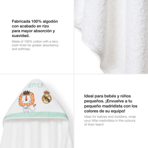 Capa de Baño 1X1 Real Madrid Leon Escudo Blanco