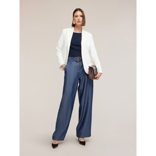 Motivi - Jeans palazzo fluidi in lyocell - Blu