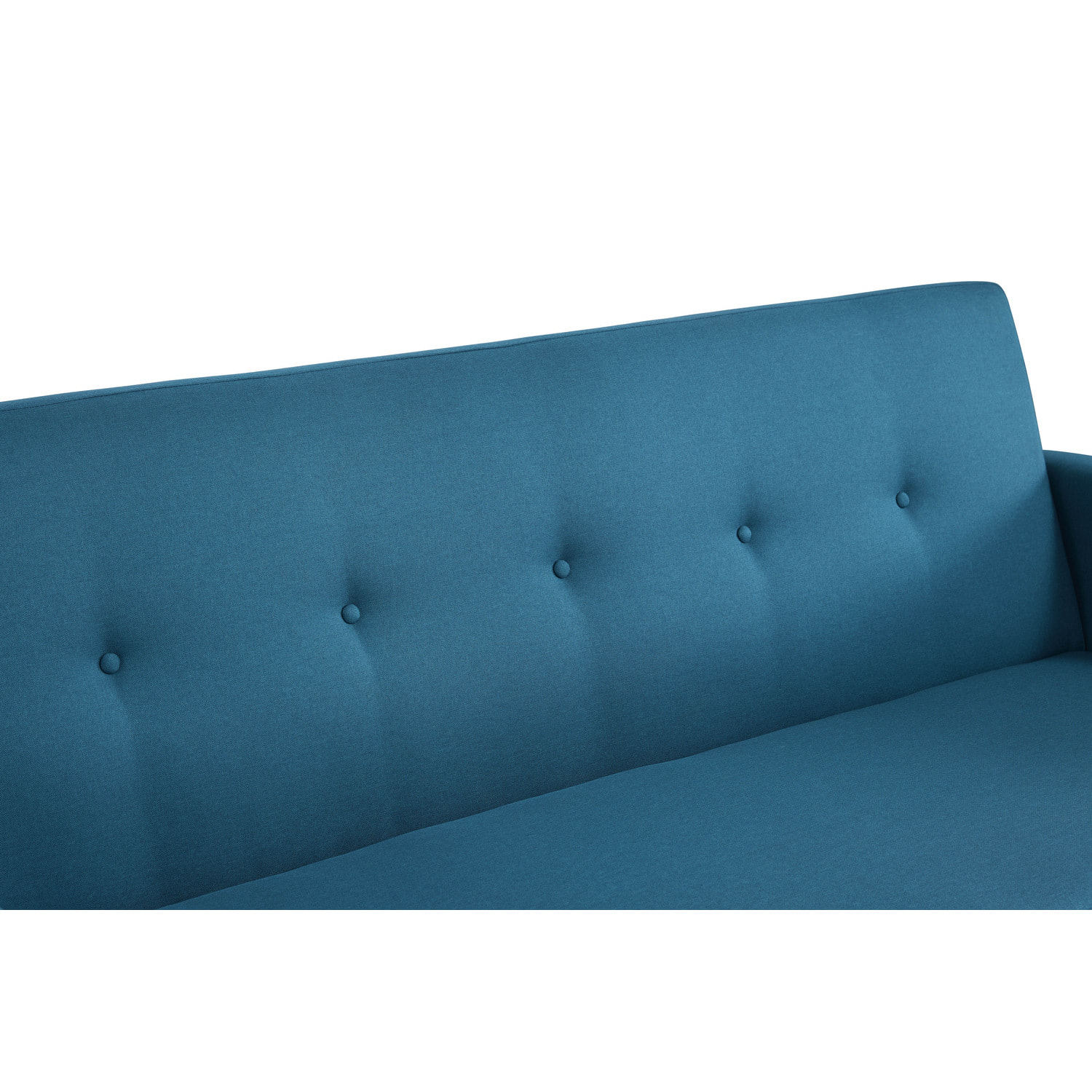 Canapé scandinave convertible 3 places en tissu bleu canard OLIVER