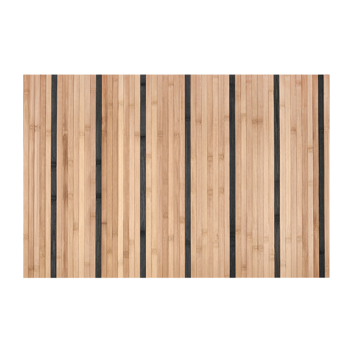 Tapis BAMBOO COOL Lignes Naturel-Noir