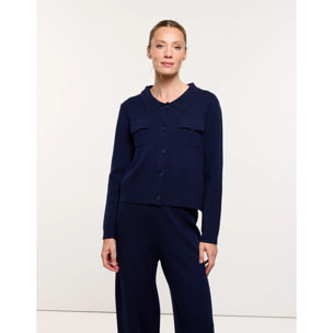 Pantalón de Punto Azul Marino - Yamiki