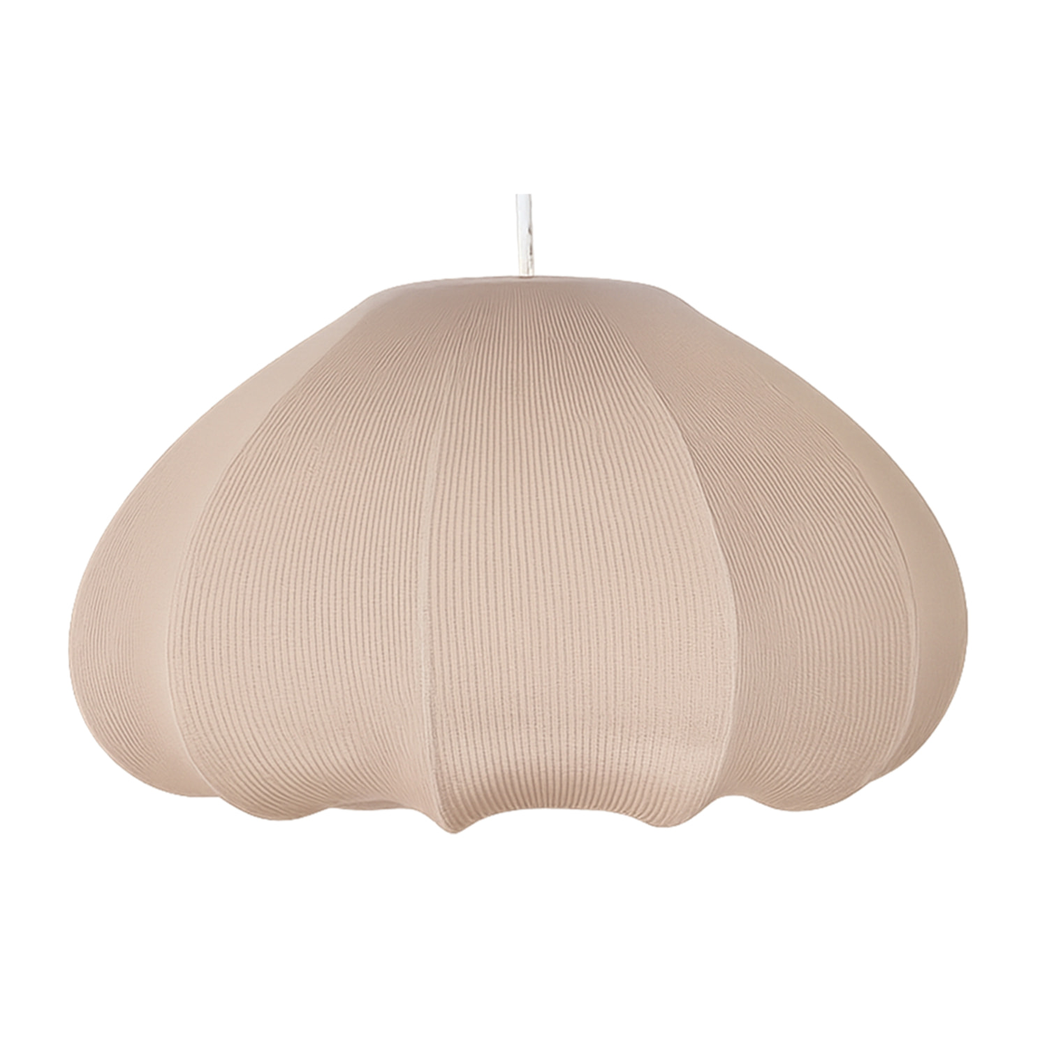 Abat-jour pour suspension en tissu texturé forme dôme - Beige