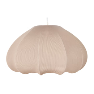 Abat-jour pour suspension en tissu texturé forme dôme - Beige