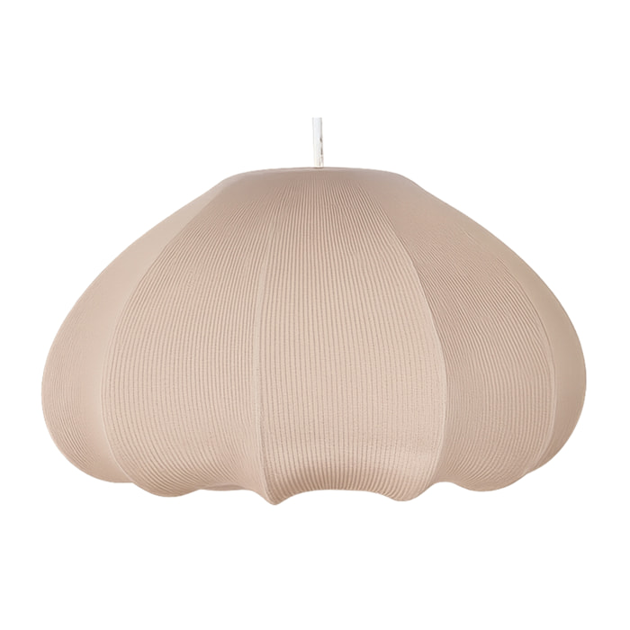 Abat-jour pour suspension en tissu texturé forme dôme - Beige