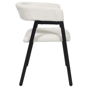 Fauteuil Design Cotele Scott Beige - Lot De 2