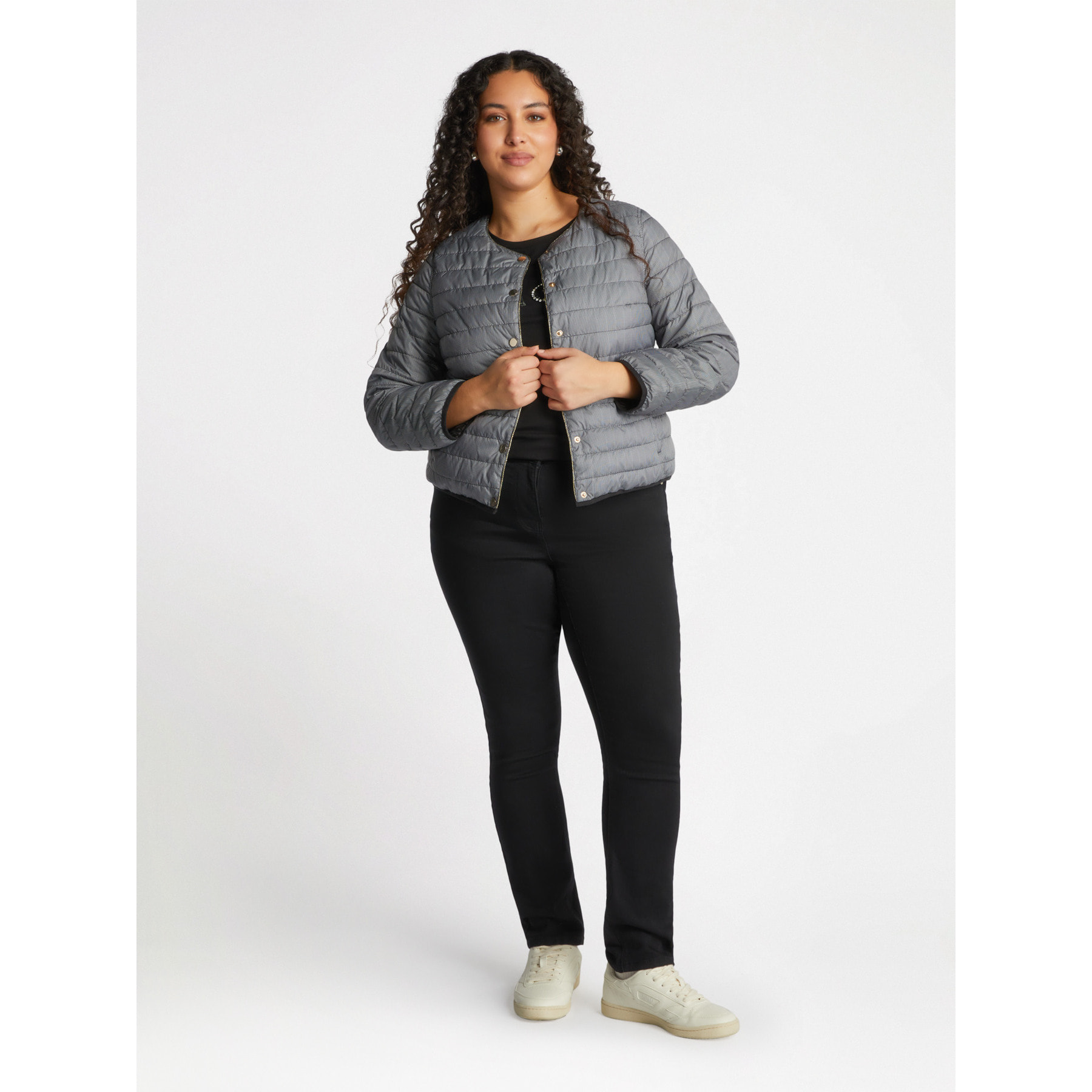 Fiorella Rubino - Plumífero reversible con acolchado Sorona® Aura - Negro