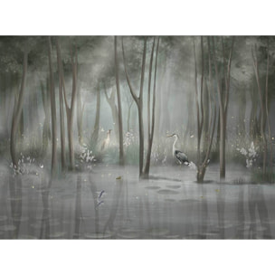 Papier peint panoramique Envolée de Hérons Intissé