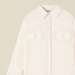 Oltre - Camicia in viscosa - Bianco