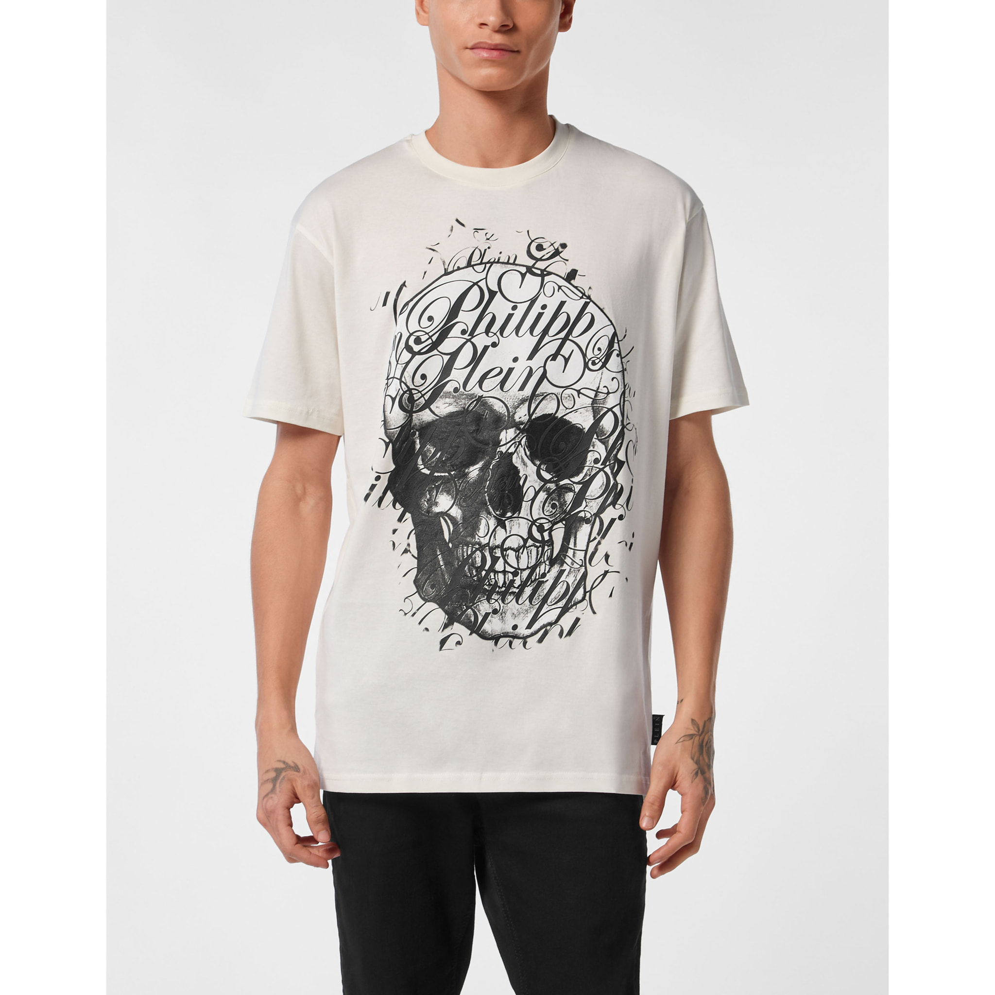 PHILIPP PLEIN Maglietta a girocollo COURSIVE