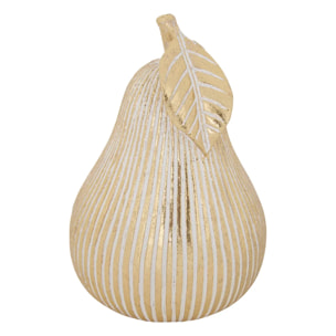 Pomme et poire déco Ingrid H.7,5cm doré