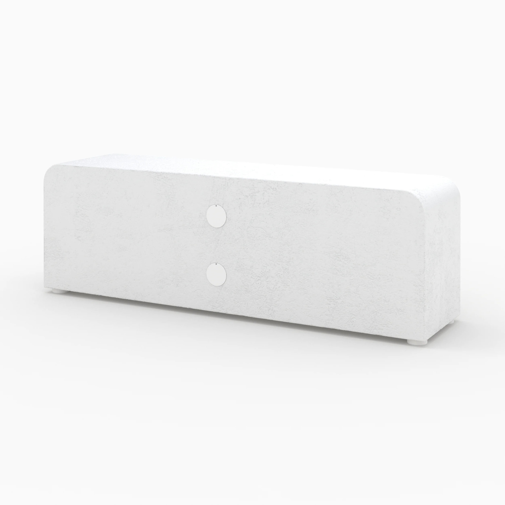 Meuble TV en plâtre blanc cassé 140 cm - Fira