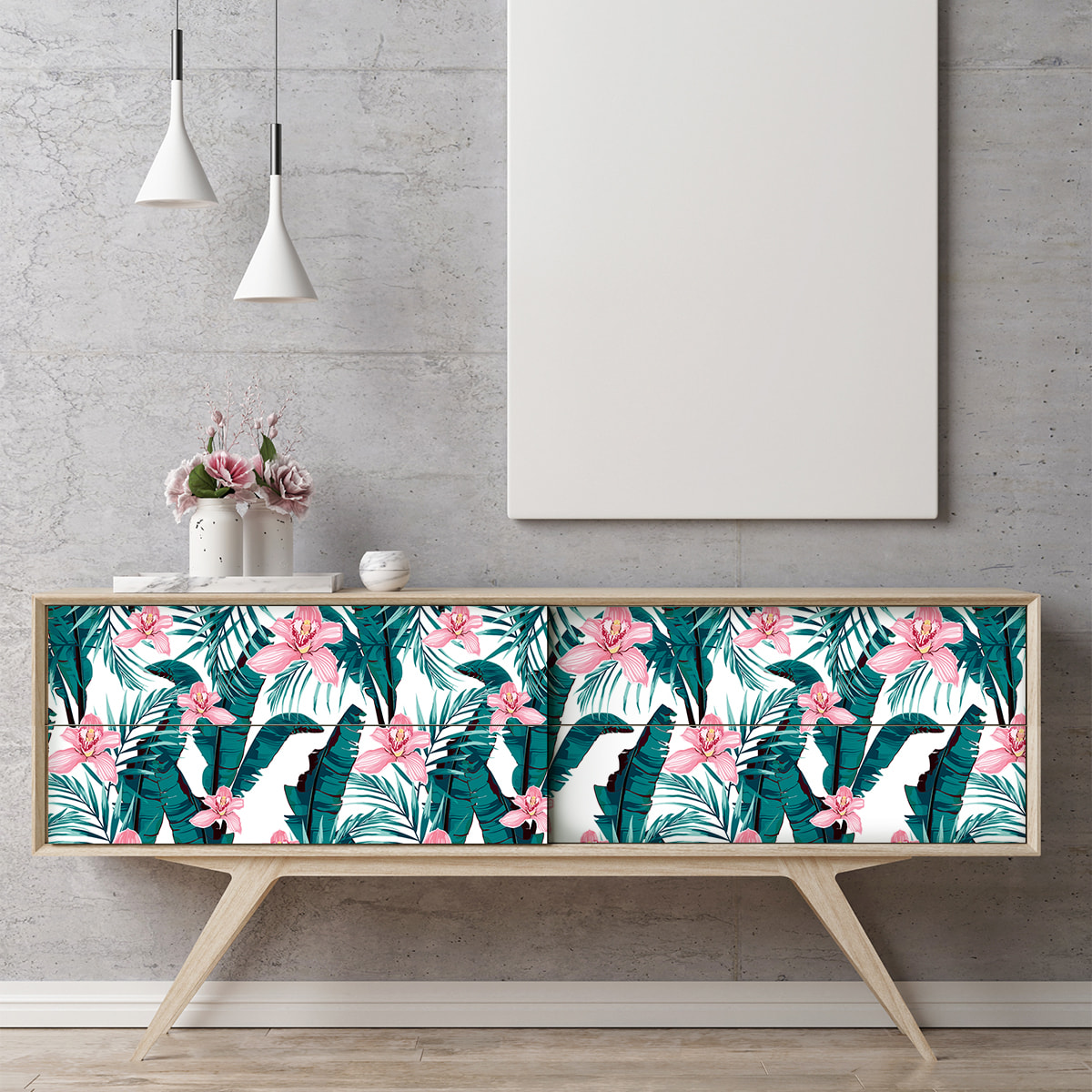 Sticker meuble tropical ocelyn 40 x 60 cm