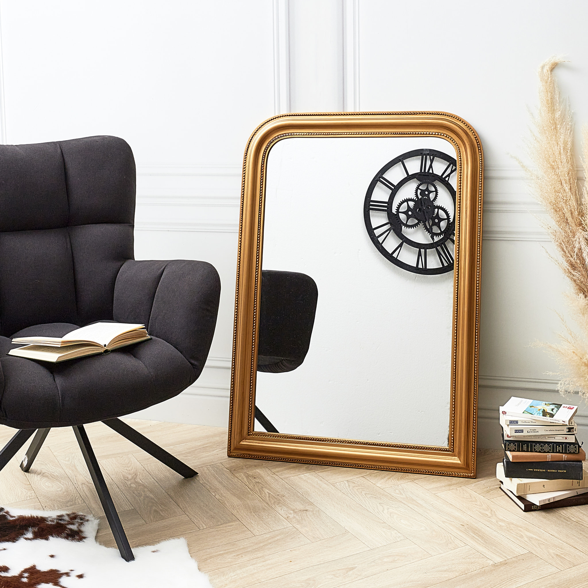 Miroir Deco Moulure Doree