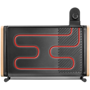 Plancha électrique LAGRANGE 229012 bois clair à poser, 43x28 cm