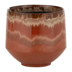 J-Line cache-pot Aline - céramique - rouge - small - Ø 21 cm