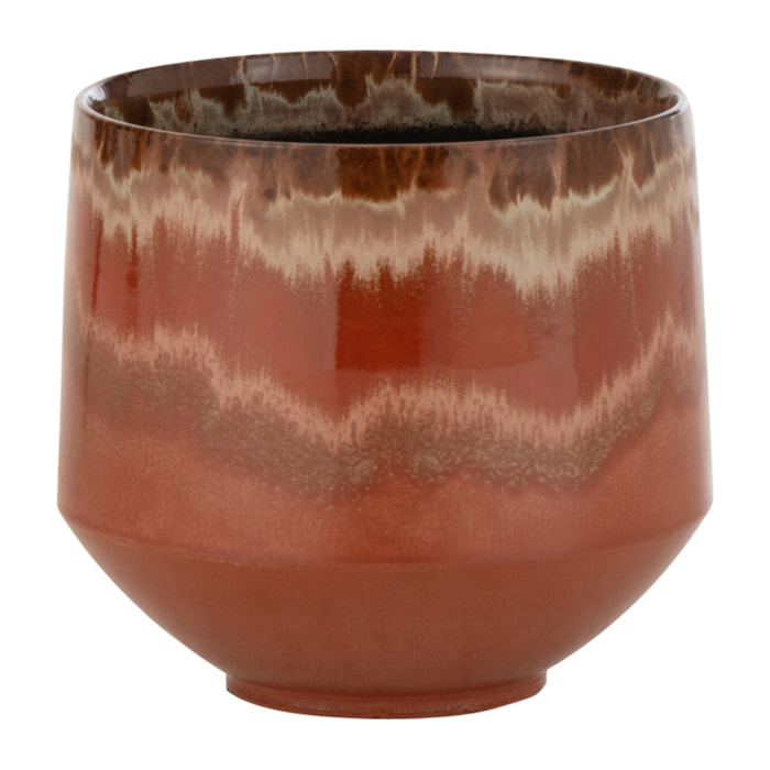 J-Line cache-pot Aline - céramique - rouge - small - Ø 21 cm