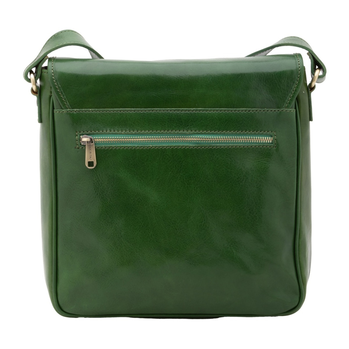 Borsa a tracolla da uomo in vera pelle - Modello False - Made in Italy - 29.0 x 28.0 x 9.0 cm