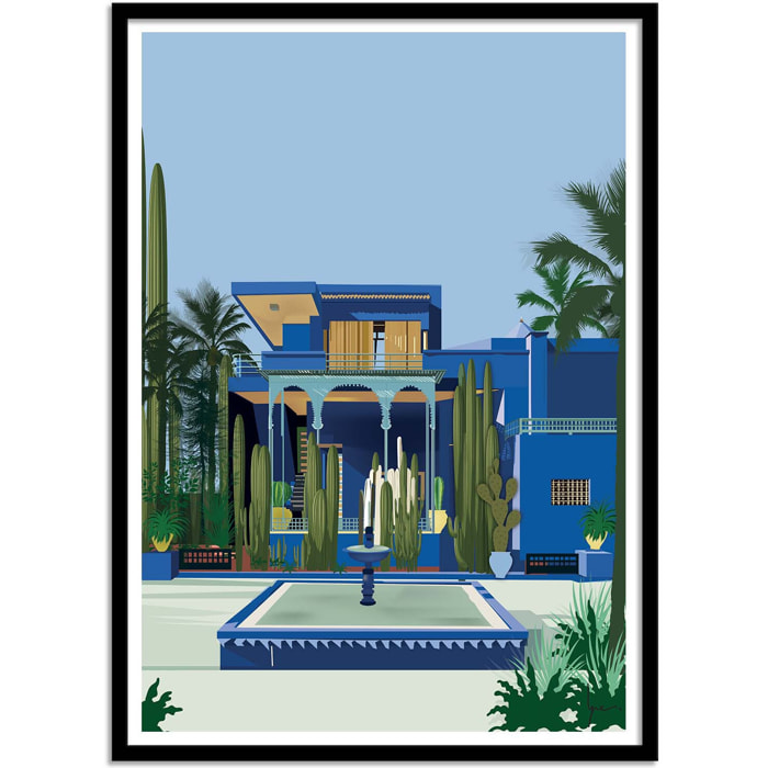 Affiche - Jardin Majorelle Marrakech - LPX Illustration
