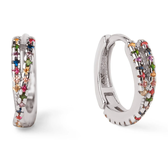 Orecchini Cross Colors in Argento