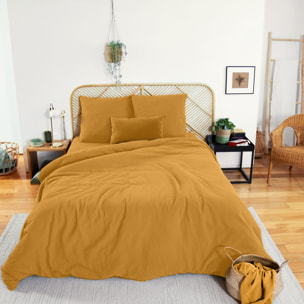 Parure housse de couette 3PCS en Gaze de coton 57 fils - MIEL