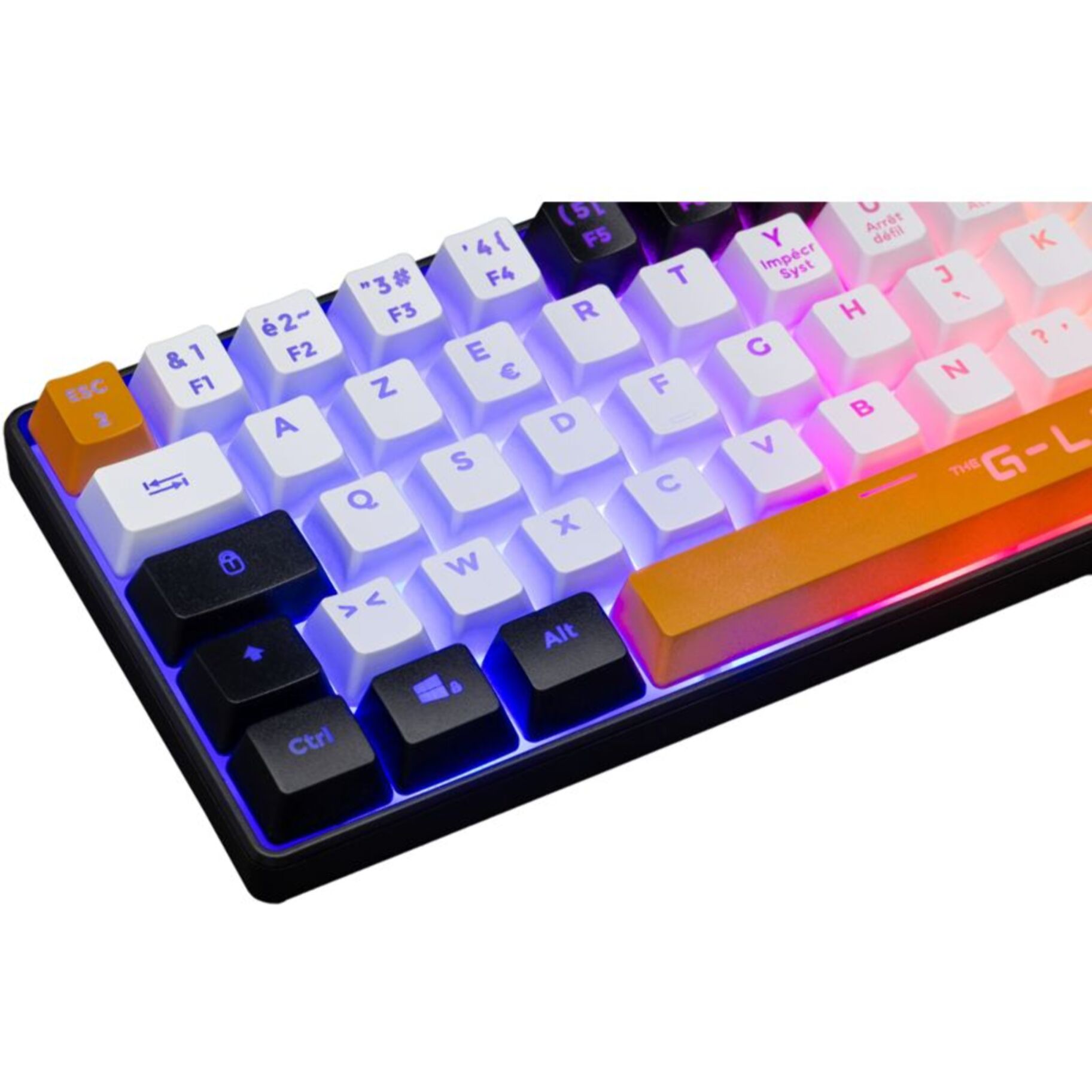 Clavier gamer THE G-LAB KEYZ HYDRO FR NOIR/ORANGE/GRIS